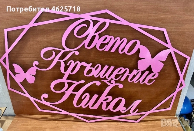 Релефен надпис в рамка за вашата украса, снимка 7 - Декорация - 52172020