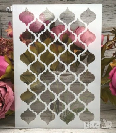 Мароканска мрежа стенсил шаблон за спрей за торта украса Scrapbooking