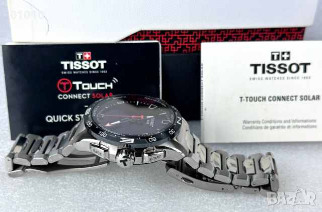 Tissot T-Touch Connect Solar Sapphire Titanium смарт часовник, снимка 4 - Смарт часовници - 40138598