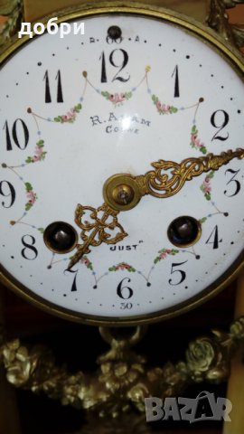 Рядьк уникално красив френски мраморен часовник от началото на 19 век , снимка 6 - Антикварни и старинни предмети - 29205641