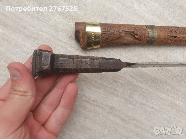 Голяма Алжирска Флиса 19 век кама острие нож, снимка 4 - Антикварни и старинни предмети - 42610800