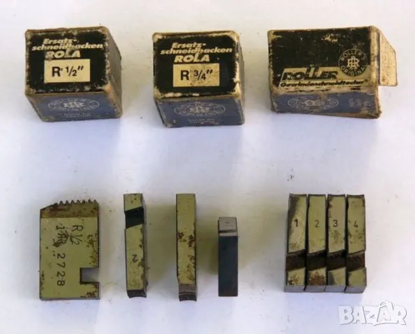 НОВИ К-ти НОЖОВЕ 1/2“ 3/4” ROLLER за Винтонарезка тип Плашка Пафта за резби тръби Винторезка БАРТЕР, снимка 2 - Други инструменти - 50012848