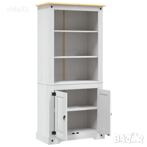 vidaXL Бюфет, мексикански бор, стил Корона, бял, 80x40x170 cм, снимка 6 - Бюфети - 56146541