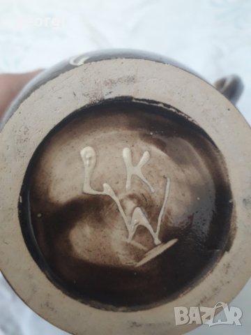 Немска керамична ваза делва ръчна изработка , снимка 5 - Колекции - 31314208