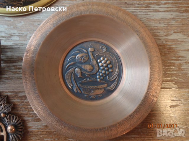 РЕТРО декоративни съдове от ръчно кована чиста мед., снимка 7 - Декорация за дома - 31193981