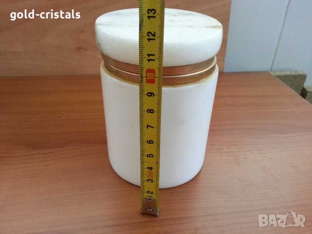 Ретро мраморна кутия с капак, снимка 5 - Антикварни и старинни предмети - 31273611