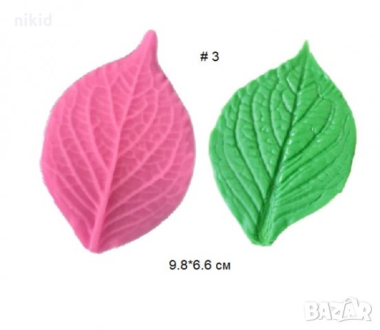 # 3 Голямо листо с изпъкнал релеф вейнър силиконов молд форма фондан смола глина шоколад