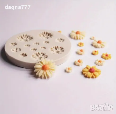 1 бр., форма за шоколад с маргаритки, 3D силиконова форма, форма за бонбони с цветя, форма за фондан, снимка 3 - Прибори за хранене, готвене и сервиране - 50384831
