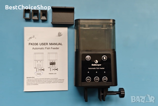 Автоматична хранилка за риби fishkeeper с три режима на хранене с таймер, 200 мл, снимка 2 - Оборудване за аквариуми - 54179534
