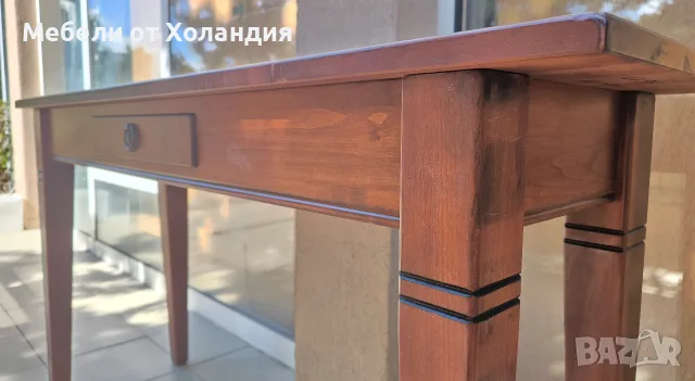 Конзолна маса от масив с чекмедже, снимка 6 - Маси - 56001882