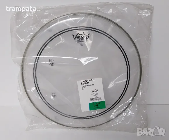 НАЙ ДОБРАТА ОФЕРТА Кожа за барабани REMO 14"  clear 