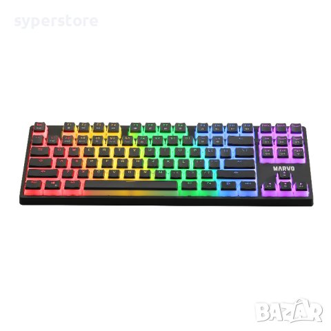 Клавиатура Геймърска USB Marvo KG946 Черна Rainbow Подсветка Anti-Ghosting  , снимка 8 - Клавиатури и мишки - 40796039
