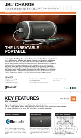 JBL Charge 1 оргинална, снимка 6 - Други - 53912155