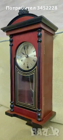 часовник механичен стенен работи за ценители отличен , снимка 3 - Стенни часовници - 49238475
