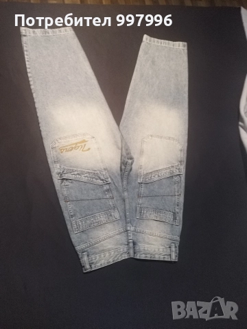 дънки BERSHKA - S-M размер, 36 номер,тип baggy, снимка 3 - Дънки - 52918674