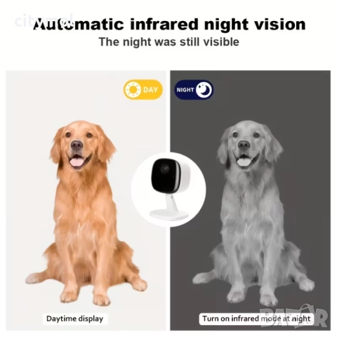 FULL HD, Wi-Fi камера за дома, офиса, 5 MPx, снимка 8 - IP камери - 51995102