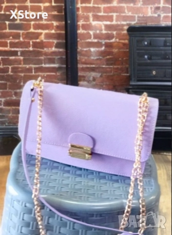 Малка дамска кожена чанта за през рамо. Предлага се в 8 цвята, снимка 2 - Чанти - 52584215