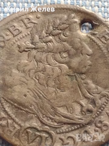 Сребърна монета 6 кройцера 1685г. Леополд първи Виена Свещена Римска Империя 13772, снимка 3 - Нумизматика и бонистика - 42899954