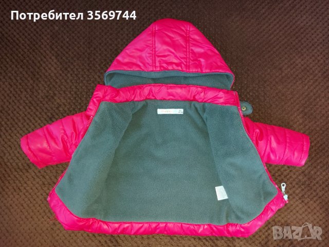Червено зимно якенце 6-9м , снимка 4 - Бебешки якета и елеци - 42621777