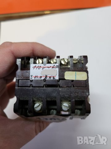 контактор 110 волта променливо с  3 нормално отворени и 2  нормално затворени контакта по  6 ампера , снимка 2 - Друга електроника - 39557740