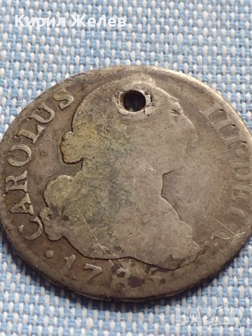 Сребърна монета 2 реала 1785г. Карлос трети Мадрид Испания 13785, снимка 5 - Нумизматика и бонистика - 42900609