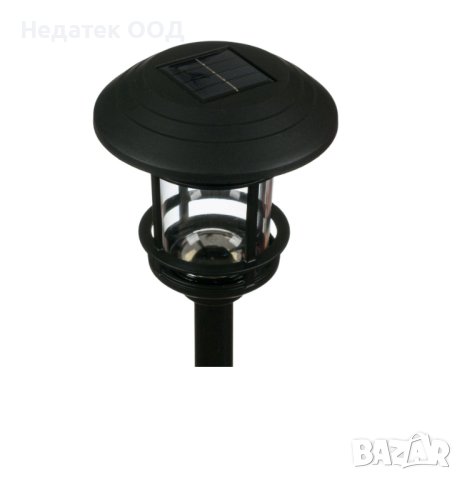 Соларен фенер, LED светлина, Черен, 33 см, снимка 3 - Огради и мрежи - 44285845