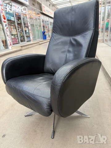 Релакс кожен фотьойл Hjort Knudsen, Дания, снимка 2 - Дивани и мека мебел - 51000277
