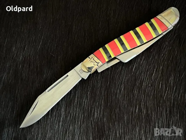 Голям висококачествен колекционерски джобен сгъваем нож Texas Stockman Coral Snake  (RR2275), снимка 2 - Ножове - 48644508
