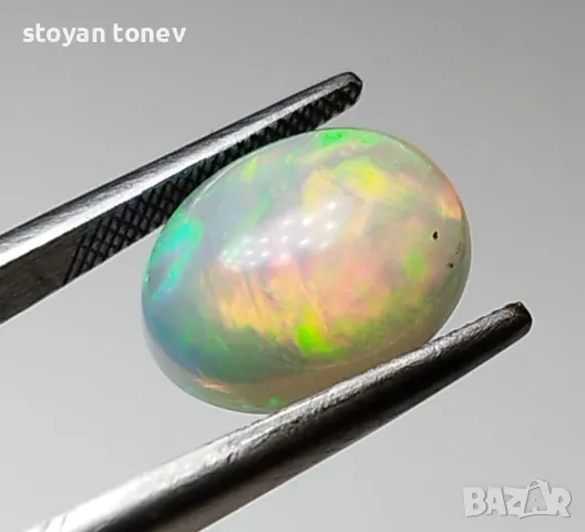 Опал с нежено сияещ глоу ефект - 3.00кт.! Сертифициран! Нов!, снимка 6 - Други - 49752725