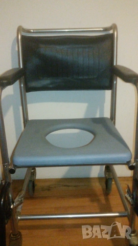 Комбиниран инвалиден стол - инвалидна количка; санитарен/хигиенен стол за баня/тоалетна, снимка 6 - Инвалидни колички - 52847749