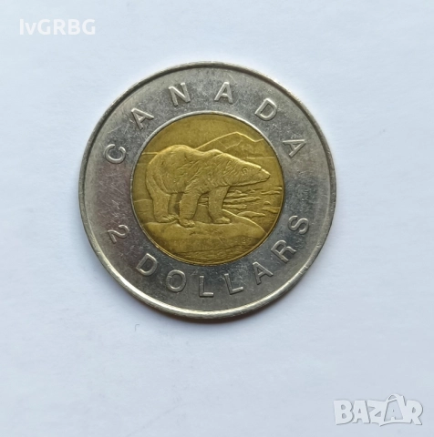 2 долара Канада Канадска монета 2 долара 1996 Канада Кралица Елизабет II, снимка 4 - Нумизматика и бонистика - 51573639
