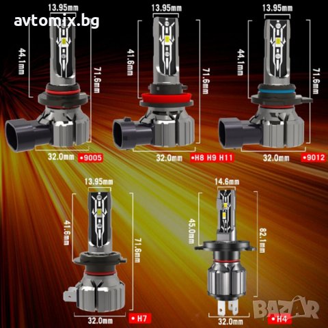 Диодни LED крушки H11, 35W, 12V, снимка 4 - Аксесоари и консумативи - 38355664