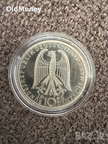 10 Марки Германия 1995 г. 15гр. Сребро - 50 години мир.