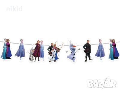 Замръзналото Кралство Елза Анна frozen парти гирлянд банер украса декор рожден ден