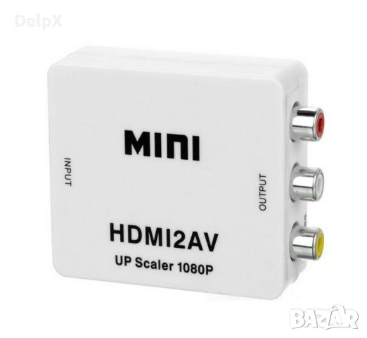 Конвертор, преобразувател вход HDMI(ж) изход 3xRCA(ж), снимка 1 - Кабели и адаптери - 42516648