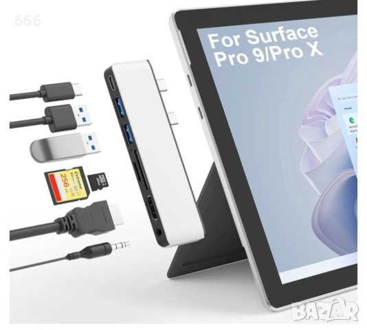 7-в-2 USB-C хъб (док станция)