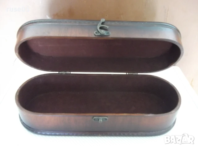 Кутия дървена с метален обков, снимка 9 - Други ценни предмети - 51395414