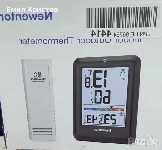 Дигитална метеостанция Newentor – вътрешен/външен термометър