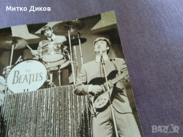 Пощенска картичка винтидж от 60-те год . 17х12см на Бийтълс Beatles, снимка 4 - Колекции - 47750929