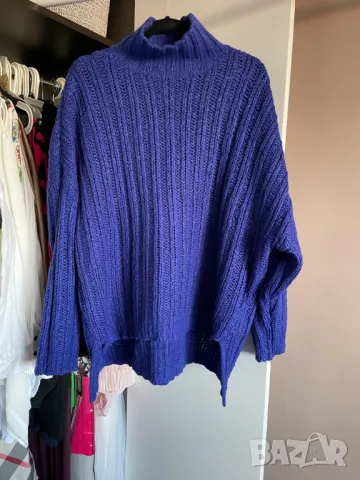 H&M Divided Дамски син оувърсайз пуловер, L