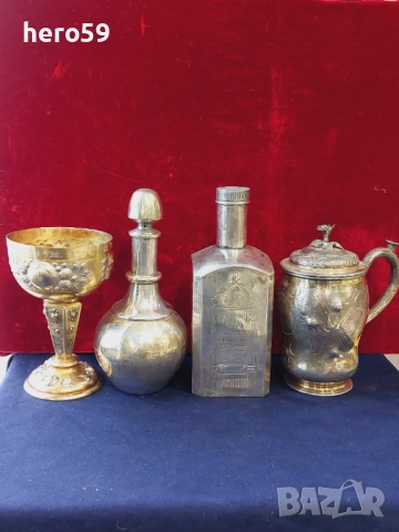 Руска сребърна 84 чаша(халба)-1856 сребърна кана,сребърна чаша