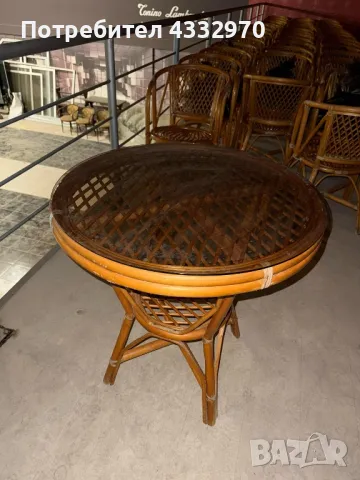 Комплект кръгла маса за кафе-бар, снимка 1