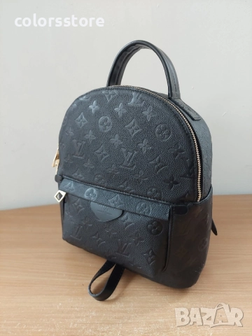 Черна раница Louis Vuitton кодSG64, снимка 5 - Раници - 40227052