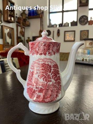 Уникално красив английски порцеланов чайник №1784, снимка 5 - Антикварни и старинни предмети - 35466396