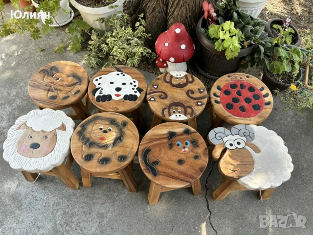 Столче/табуретка от тиково дърво, снимка 5 - Столове - 51789767