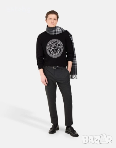 VERSACE оригинален памучен пуловер XXL, снимка 2 - Пуловери - 52357124