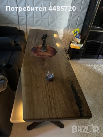 маси и плотове от масив с епоксидна смола, снимка 8 - Маси - 51596692