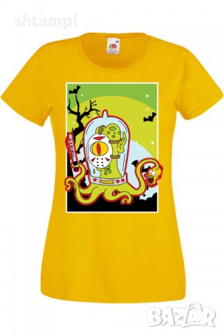 Дамска тениска The Simpsons Alien,Halloween,Хелоуин,Празник,Забавление,Изненада,Обичаи,, снимка 9 - Тениски - 38149380