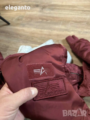 Мъжко яке бомбер Alpha Industries MA-1 D-Tec Hood Bomber Jacket , L размер , снимка 12 - Якета - 53268893