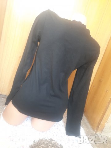 Черна блуза туника с пайети Мини Маус М, снимка 3 - Блузи с дълъг ръкав и пуловери - 34243353